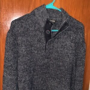 Crewneck Sweater with Heathered Texture